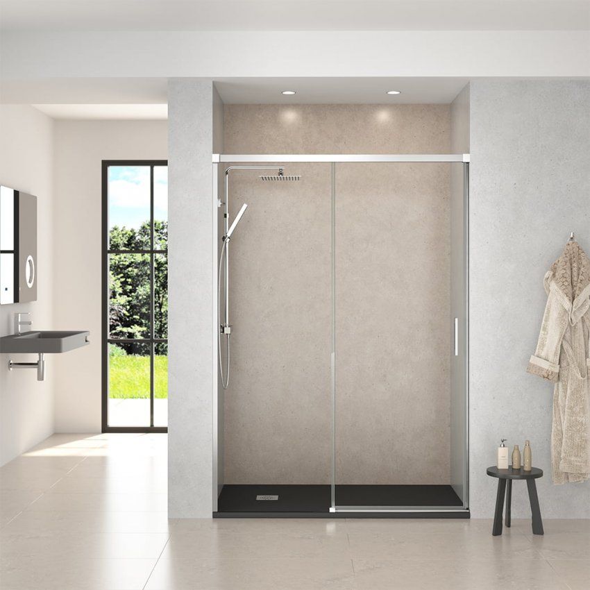 Yaiza fijo + corredera, cromo